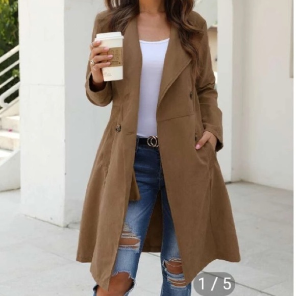 Brown shein coat - Picture 1 of 5